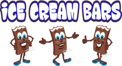 Ice Cream Bars Decal 14&#034; Concession Restaurant Food Truck Vinyl Menu Sticker