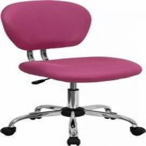 Flash Furniture H-2376-F-PINK-GG Mid-Back Pink Mesh Task Chair