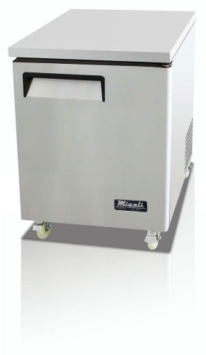 New migali c-u27f commercial undercounter freezer 1 door nsf 6.5 cu.ft for sale