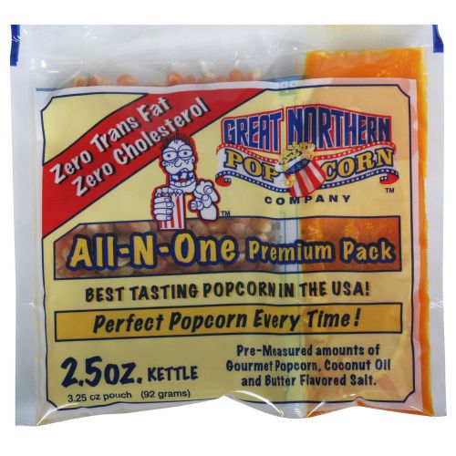 Great Northern Popcorn Case (24) of 2.5 Ounce Popcorn Portion Packs 2 1/2 Ounce