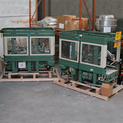 Lot of 2 sta pack staxf-65 random carton box sealer taper machines sta-xf65 for sale