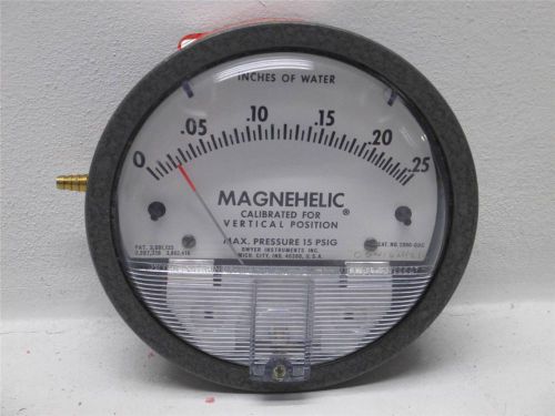 Dwyer instruments 2000-ooc magnehelic differential water pressure gauge 15 psig for sale