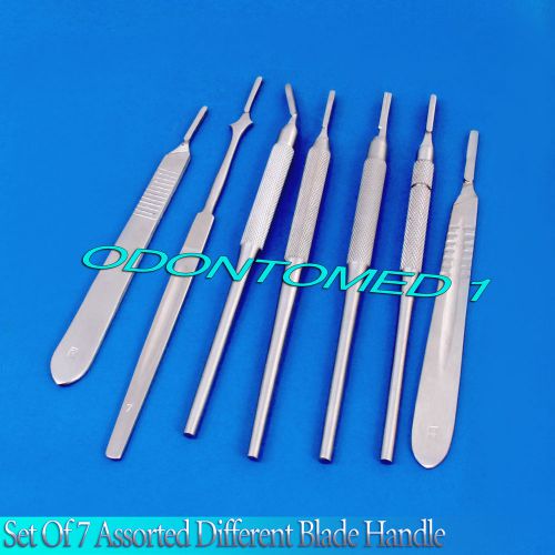 SET OF 7 ASSORTED DIFFERENT SURGICAL SCALPEL BLADE HANDLES INSTRUMENTS KIT