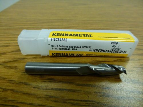 Kennametal Carbide End Mill, HEC312S2, 2Flt, 5/16&#034; DIA x 13/16&#034; LOC x 2-1/2 OAL