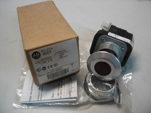 ALLEN BRADLEY 800T-FXNP16RA7 RED ILL PUSH PULL BUTTON 3 POS 120V SERIES T NIB