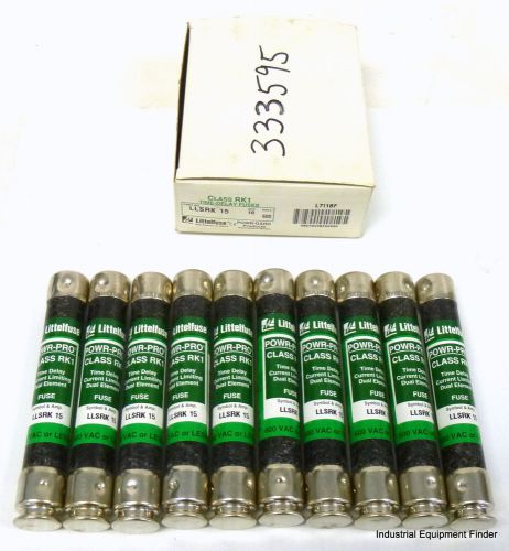 Box of 10 Littelfuse LLSRK-15 CLASS-RK1 POWR-GARD Time-Delay Fuse 15A 600V *NEW