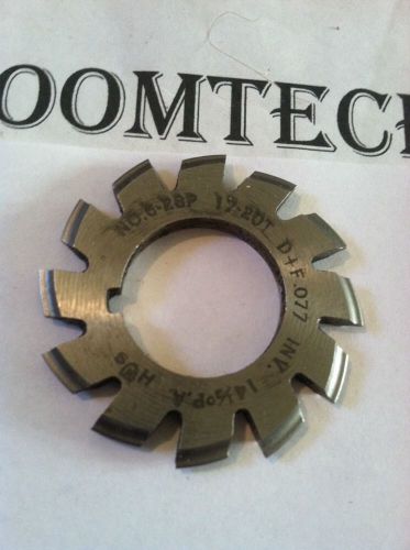 NEW INVOLUTE GEAR CUTTER #6 28P 17-20T  14.5PA 7/8&#034;bore  HSS NTD&amp;TCo.