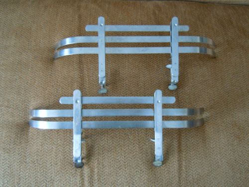 2 Vintage Stainless Steel Diner Restaurant Menu Holders Industrial