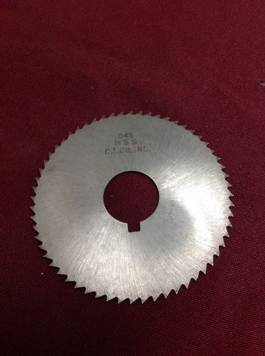 Circular Tool Co. Cutting Screw Slotting Saw HSS 2-1/4&#034; D x .045&#034; W x 5/8&#034; hole