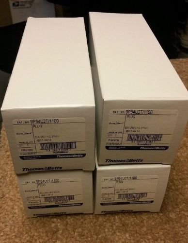 Lot of 4 russellstoll 50 amp 250 vac 3p4w cat# 9p54u2t/1100 311b plug for sale