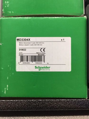 Square d sqd md3304x motor disconnect 3p 30a nema 4x for sale