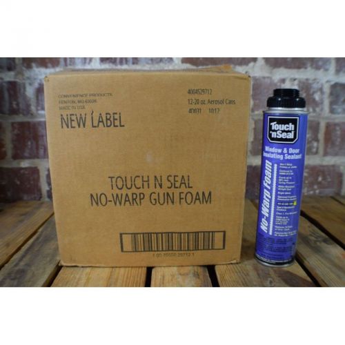 Box of 12 touch n seal no warp foam window &amp; door insulating sealant 20 oz cans for sale