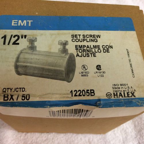 1/2&#034; EMT Set Screw Coupling Halex 50/Pack