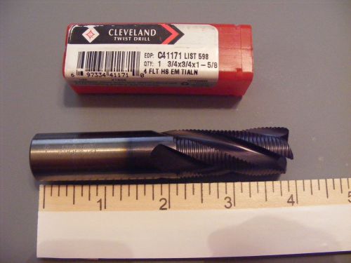 CLEVELAND TWIST C41171 #598 3/4X3/4X1-5/8 4 FLT H8 ENDMILL TIALN**NEW**