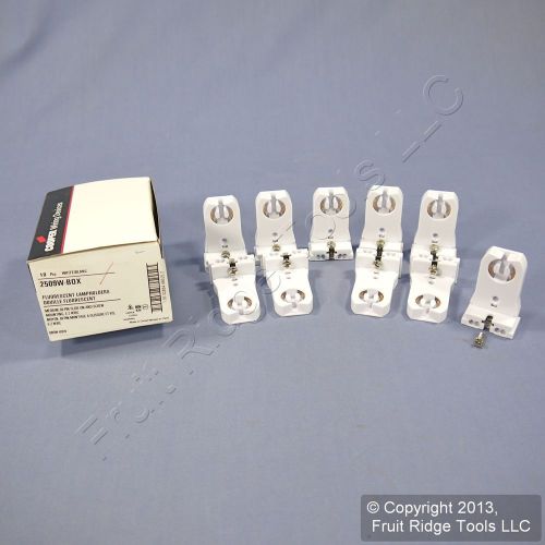 10 cooper fluorescent lamp holder light sockets t8 t12 medium bi-pin 2509w for sale