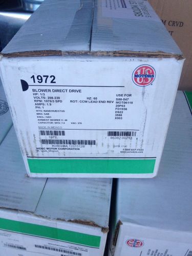 1972 u.s. motors 3 speed direct drive fan &amp; blower motor 1/3 hp 208-230 volts for sale