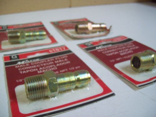 MILTON S1817 MALE COUPLER PLUG   1/2 &#039;&#039; NPT X NPT  1/2  PO &#039;&#039;G STYLE&#039;&#039; – 4PCS - NEW