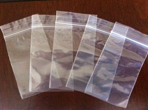 100pcs 4&#034;x6&#034; Clear Zip Lock Reclosable Poly Bags (thickness 2 Mil)
