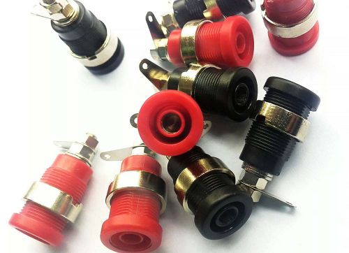 10 pcs 4mm binding post nut banana socket jack for multimeter probes connector for sale