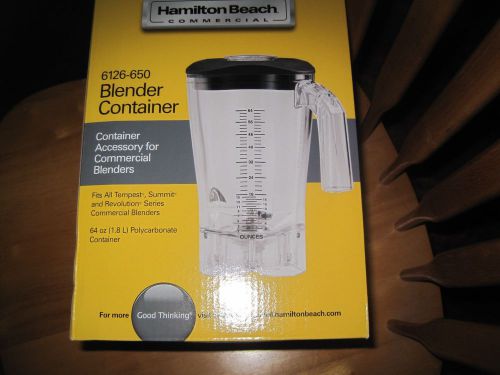 HAMILTON BEACH TEMPEST / SUMMIT 64 OZ. POLYCARBONATE BLENDER JAR SALE 6126-650