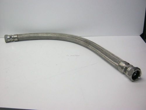 Braided 304 Stainless Steel Flex Hose 34&#034; Long 1&#034; Flare Female Thread