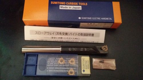 Sumitomo carbide tool bit holderstir103 / z7212 + 3 new bits for sale