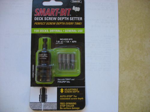 SMART-BIT DECK SCREW DEPTH SETTER DECKS, DRYWALL  ADJUSTABLE DEPTH STARBORN