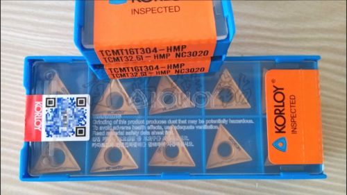 NEW  Korloy TCMT16T304-HMP NC3020 TCMT32.51-HMP CNC Carbide Inserts 10PCS/Box