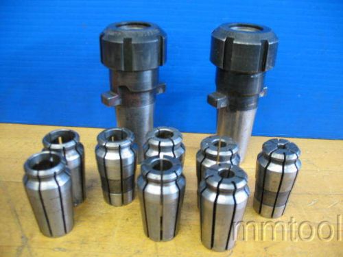 ~2~ KWIK-SWITCH 200 ACURA FLEX COLLET CHUCKS + 8 COLLETS CNC MILLING