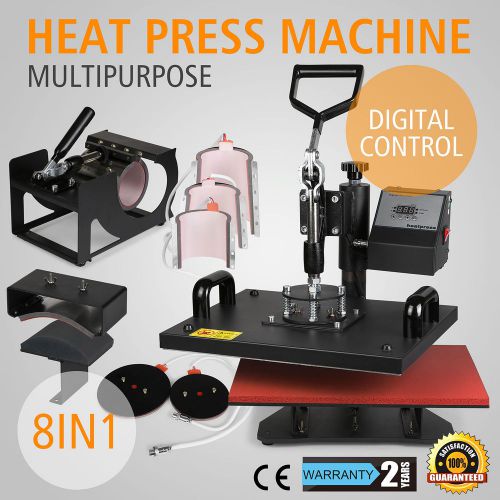 8in1 heat press transfer t-shirt sublimation steel frame 15&#034;x12&#034; platen popular for sale