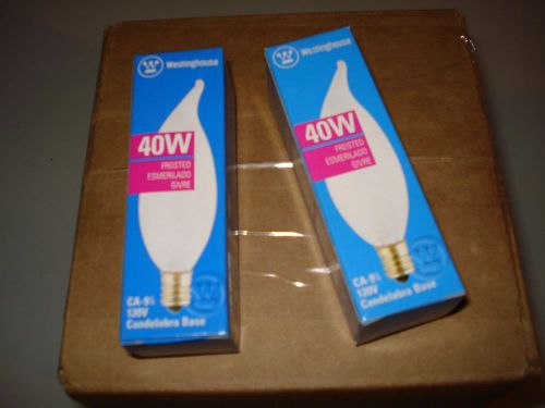 (1367.)Decorative Bulb 40W Frost Flametip Can-base-25pk