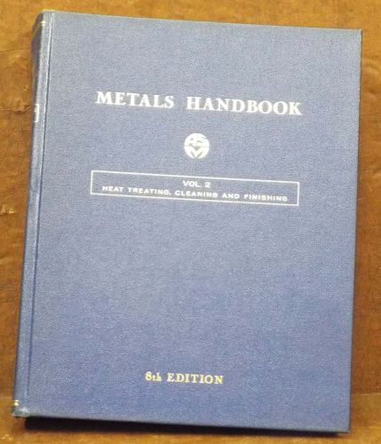 1 NEW ASM METALS HANDBOOK VOL 2 HEAT TREATING CLEANING FINISHING *MAKE OFFER*