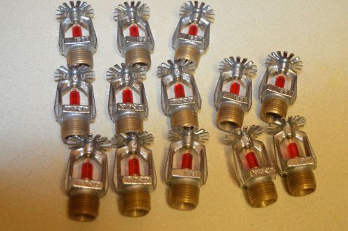 Vintage Lot 13 Viking Pendent Fire Sprinkler Head Model M, 1987, 155 degree Red