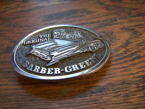 Older Oval Belt Buckle The Original Barber-Greene No. 879 Asphalt Paver