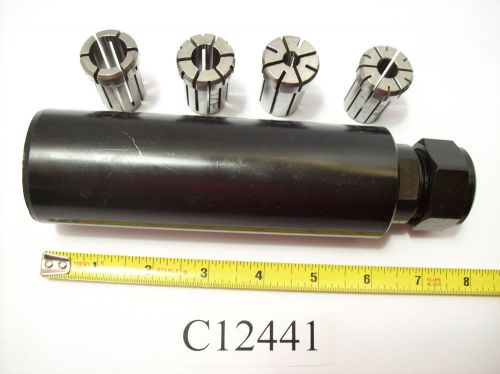 DA180 COLLET EXTENSION 2&#034; DIA. SHANK &amp; (4) DA 180 COLLETS LOT C12441