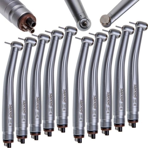 10 pcs Dental High Speed Handpiece Drill Turbine Push Button Standard