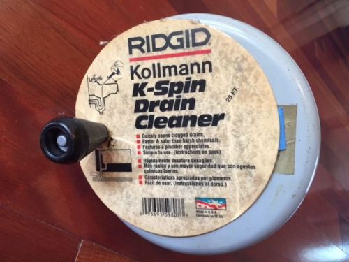 RIDGID KOLLMANN K-SPIN DRAIN CLEANER 25 FOOT