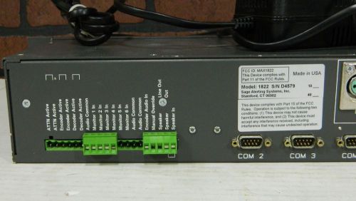 Sage EAS 1822 ENDEC Encoder Decoder Alerting System