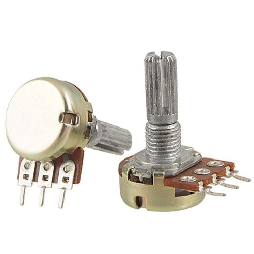 2 Pcs B5K 5K ohm Single Linear Taper Rotary Potentiometers CT