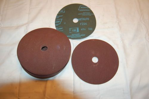 Norton 7&#034; Fiber Disc 120 Grit (Qty of 25)