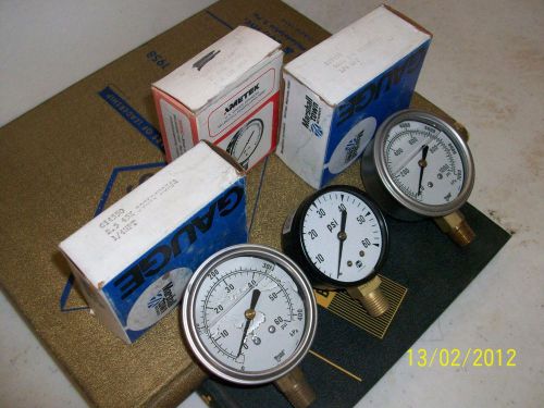 THREE PRESSURE GAUGES, DISCONTINUED MILL SURPLUS,