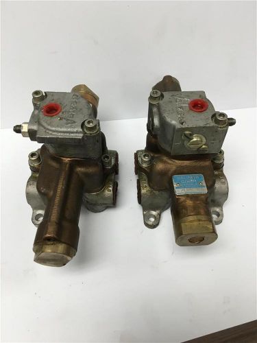 VALVAIR CORP 2430-R1 Hydraulic Pneumatic Double Solenoid Brass Valve 2PC Lot