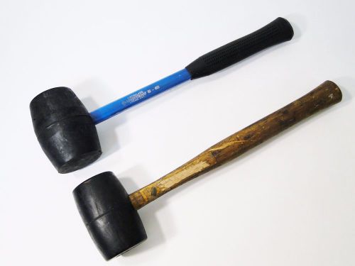 2 pc rubber mallet set armstrong 69-490 &amp; no. 2 military surplus for sale