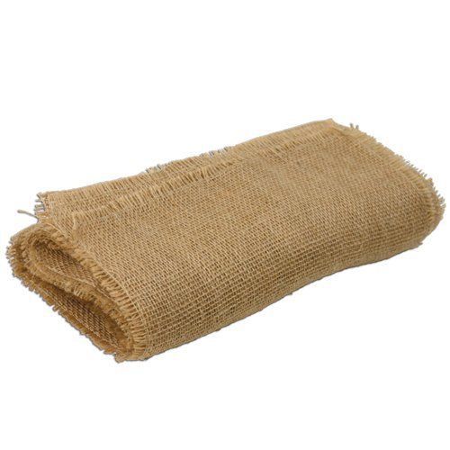 LinenTablecloth Square Jute Tablecloth with Fringe Edge, 72-Inch