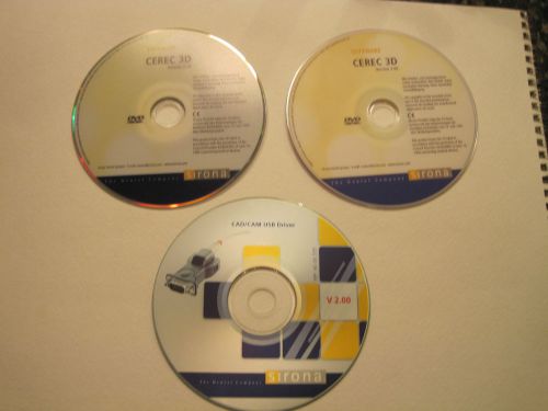 CEREC 3D 3.6 3.10 and CAD CAM USB driver discs no unlocking dongle needed