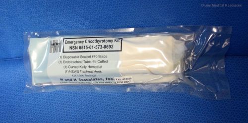 H &amp; H Associates Emergency Cricothyrotomy Airway Kit HHECT01