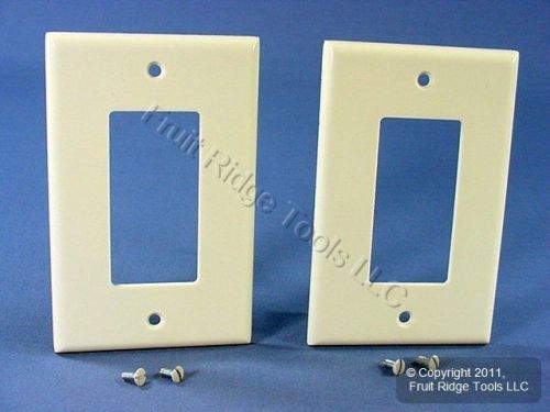 2 Leviton Almond Decora LARGE Wallplates GFCI GFI Rocker Switch Covers 80601-A