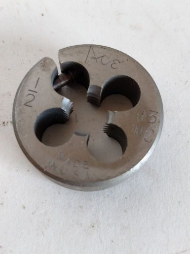 1/2&#034; 13 NC ACE Hanson High Carbon Steel Round Die 1 PCS