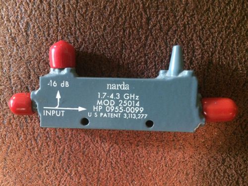 Keysight Agilent HP 0955-0099 Narda 25014 Directional Coupler 1.7-4.3GHz SMA(f)