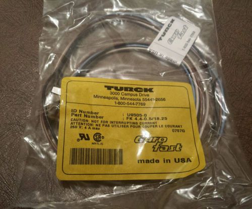 TURCK EUROFAST FEMALE RECEPTACLE FK4.4-0.5/18.25 NEW   QUAN. DISCOUNTS AVAILABLE